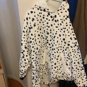 Cozy Dalmatian Print Hoodie
